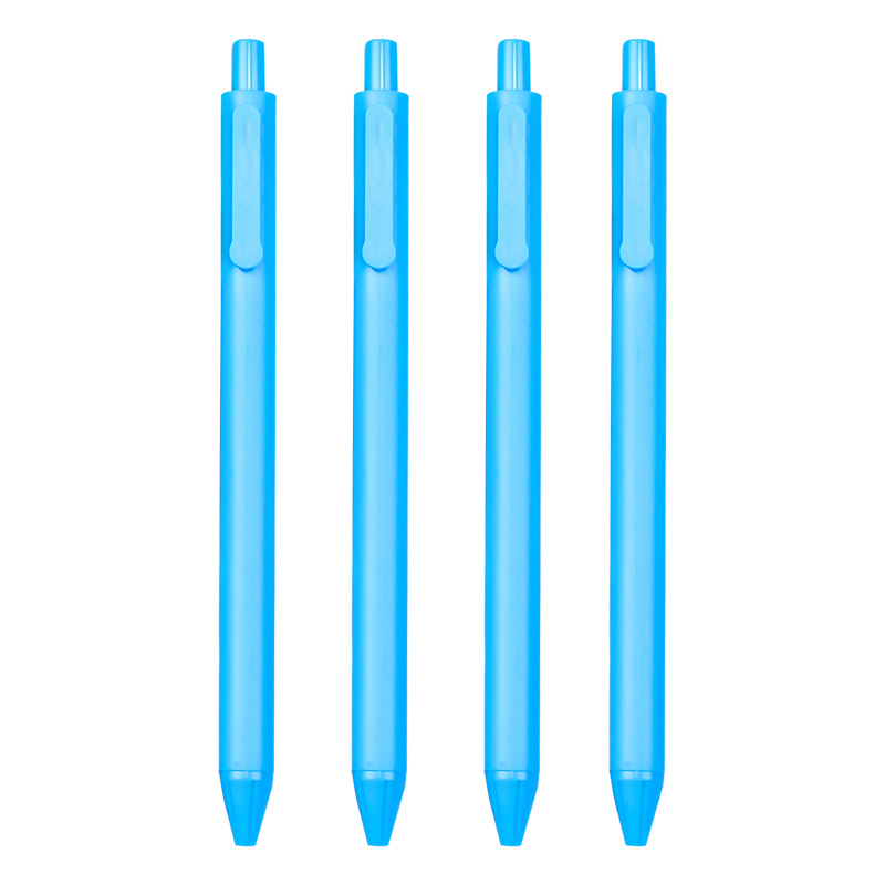 Simple Morandi color pen barrel gel pen, multi-color matte texture, push-pull cap, 0.5mm black gel pen Item Picture