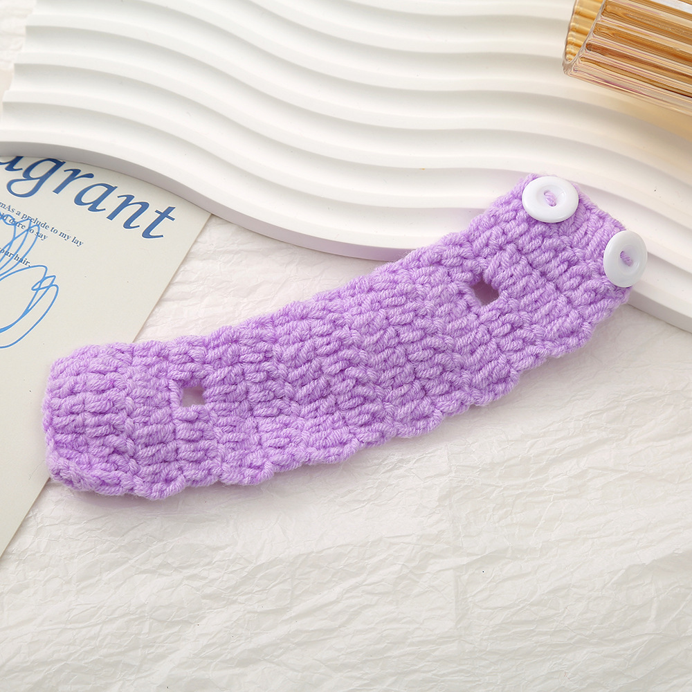 可爱掌门狗毛线带扣子配饰DIY手工钩针公仔玩偶娃娃针织换装辅料细节图