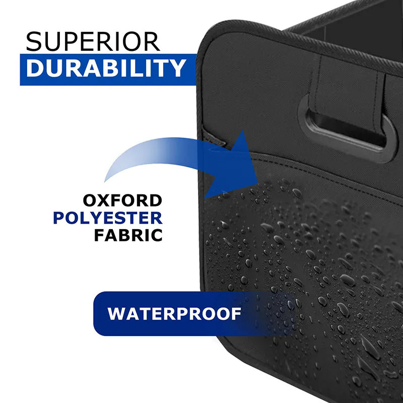 Car trunk storage box, Oxford cloth handle outdoor storage box, multi-functional folding car storage box Specification image