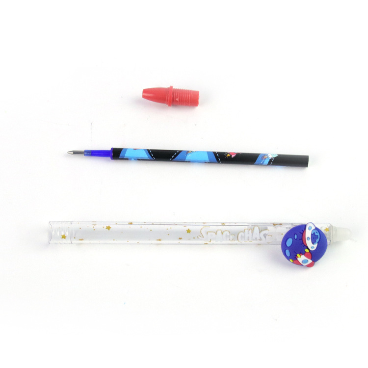 Yalong Cross-border Classic 0.5MM bullet-tipped erasable Gel Pen with Eraser Creative Planet Thermal Erasable Pen Application Scenario