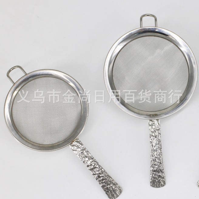 不锈钢树纹柄40目网漏304网豆浆果汁过滤网筛家用厨房滤网筛漏勺