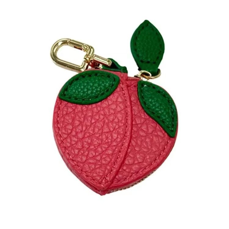 New PU leather, multiple fruit car pendants, creative New Year car interior keychains details Picture