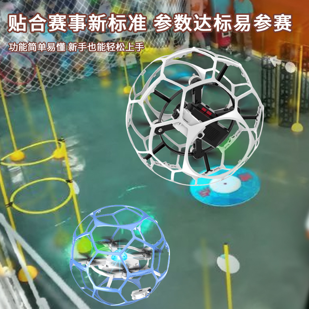 YDJ Cross-border new football-shaped brushless quadcopter, rolling stunt drone, children's electric toy details Picture