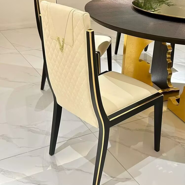 Star Factory wholesals Italian light luxury solid wood round table banquet private dining room for six people per table details Picture