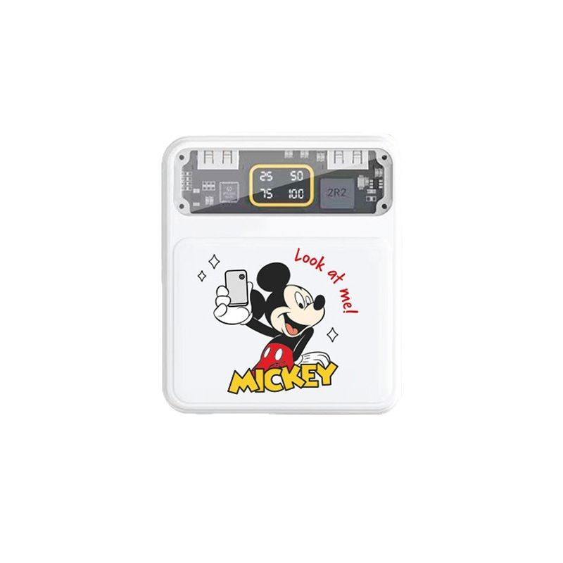 Mickey Minnie 10,000 mah mini power bank with built-in cable, Super fast charging, compact and portable power bank, officially authorized factory wholesale price Item Picture