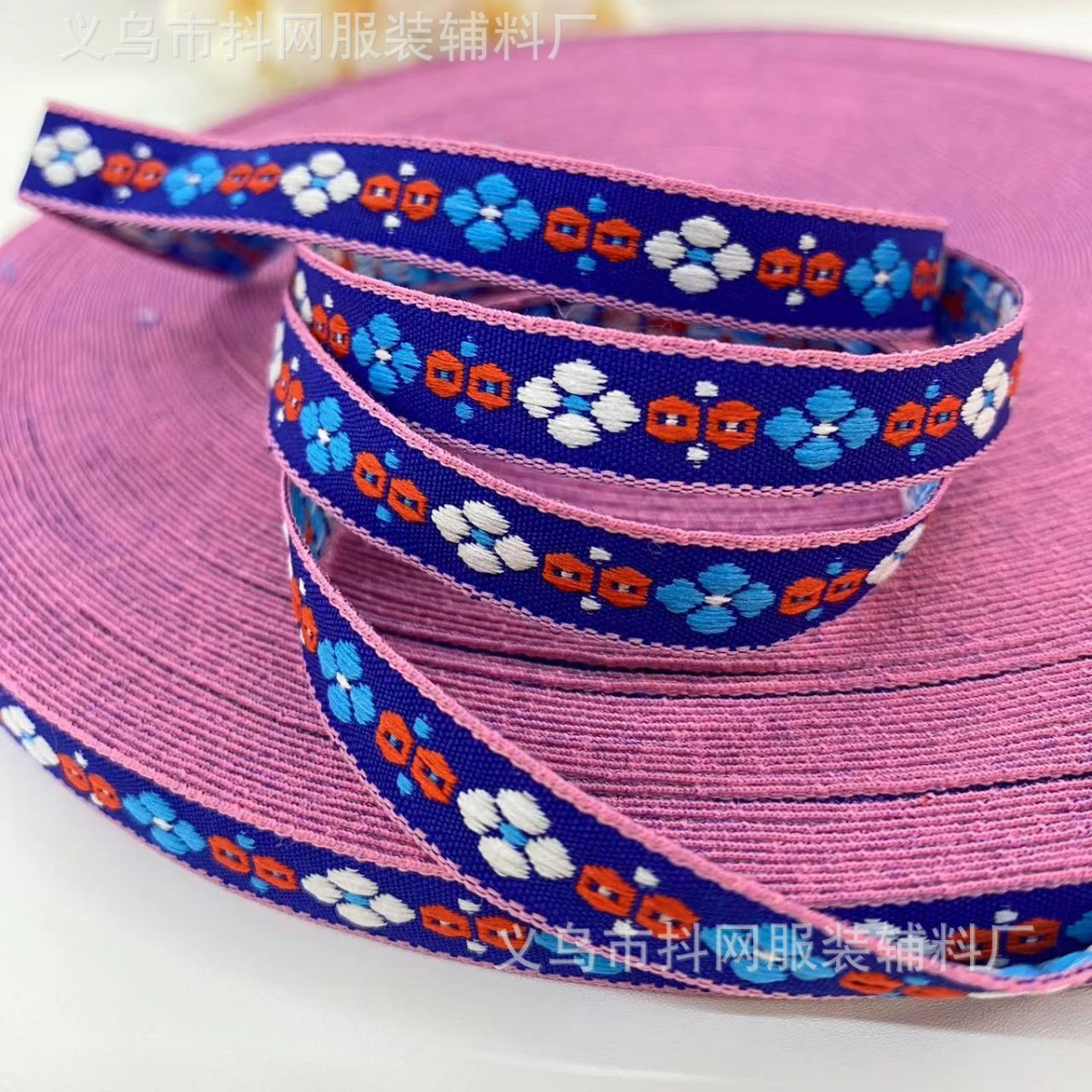 1cm estilo étnico jacquard banda adorno de pelo tocados bolsa cintura cinturón étnico vestido nacional encaje de ropa Application Scenario