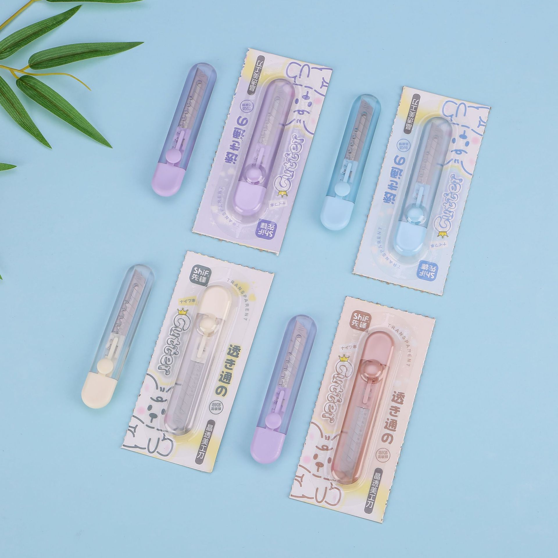Pioneer shif8176 transparent colored mini Utility knife, open and carry with you by express delivery details Picture