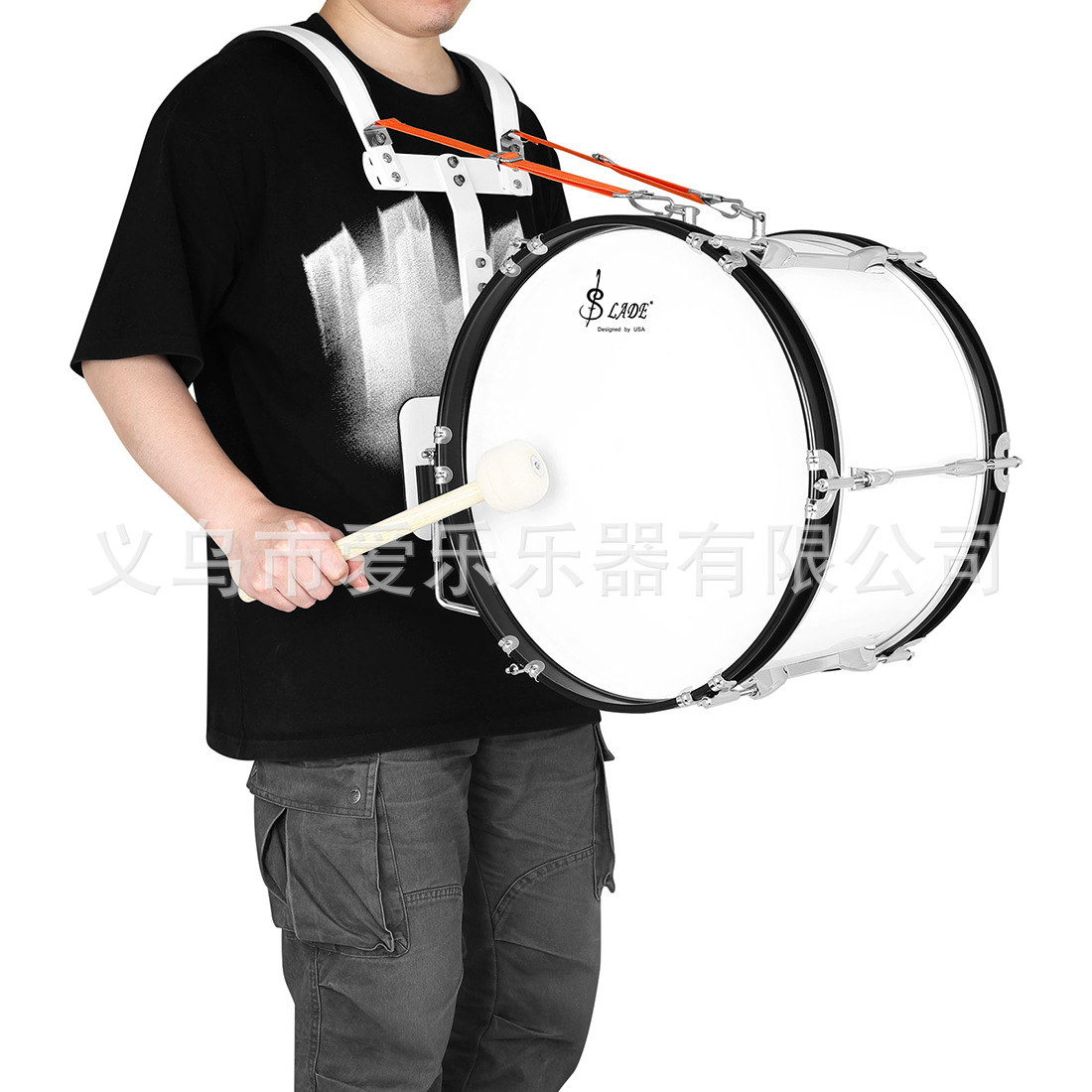 SLADE Snare Drum 16-inch snare drum with back frame and wooden cavity marching drum, adult school band snare drum details Picture