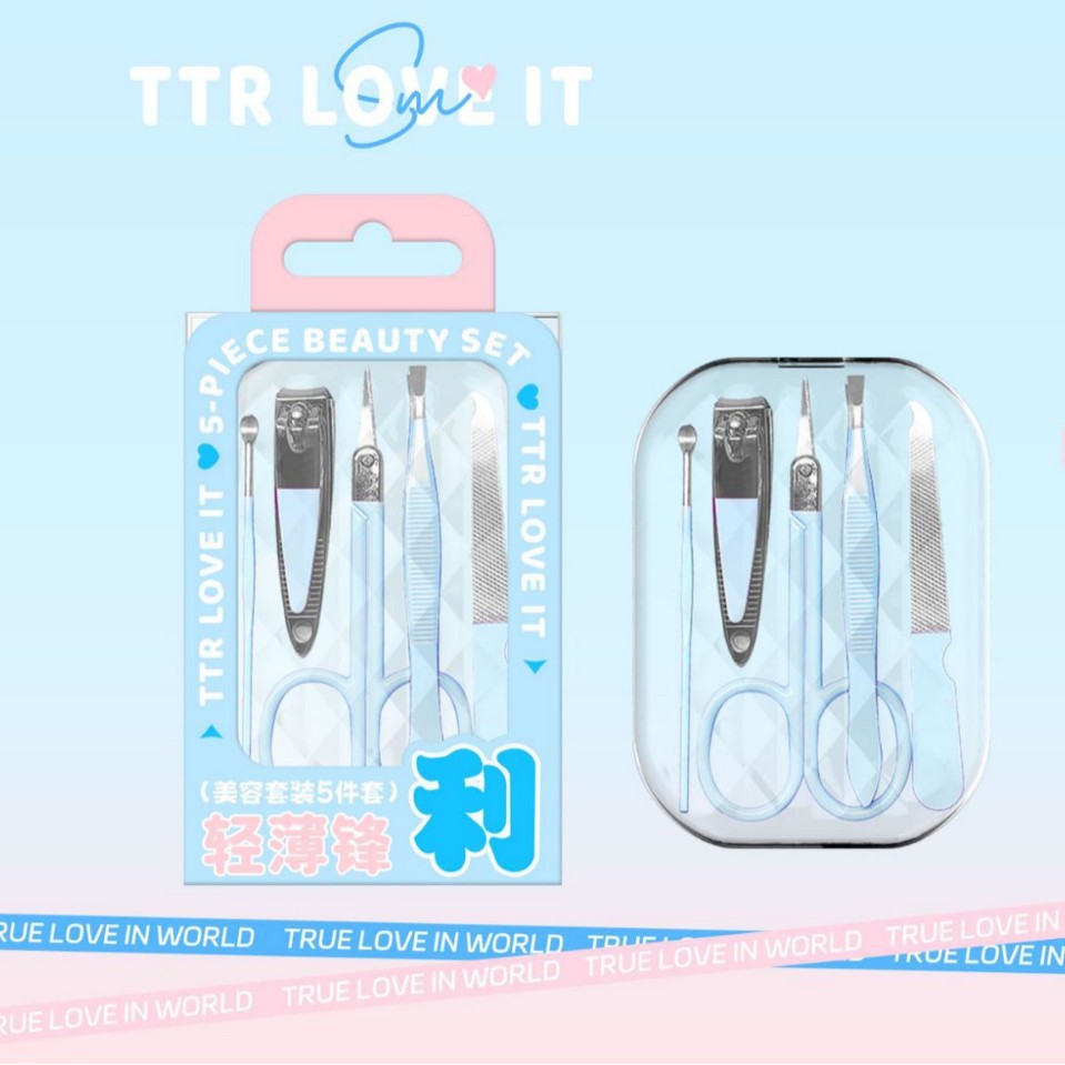 In-stock home hand-held box-type anti-splash nail clippers set for nail trimming, exfoliation and nail art event gift set Application Scenario