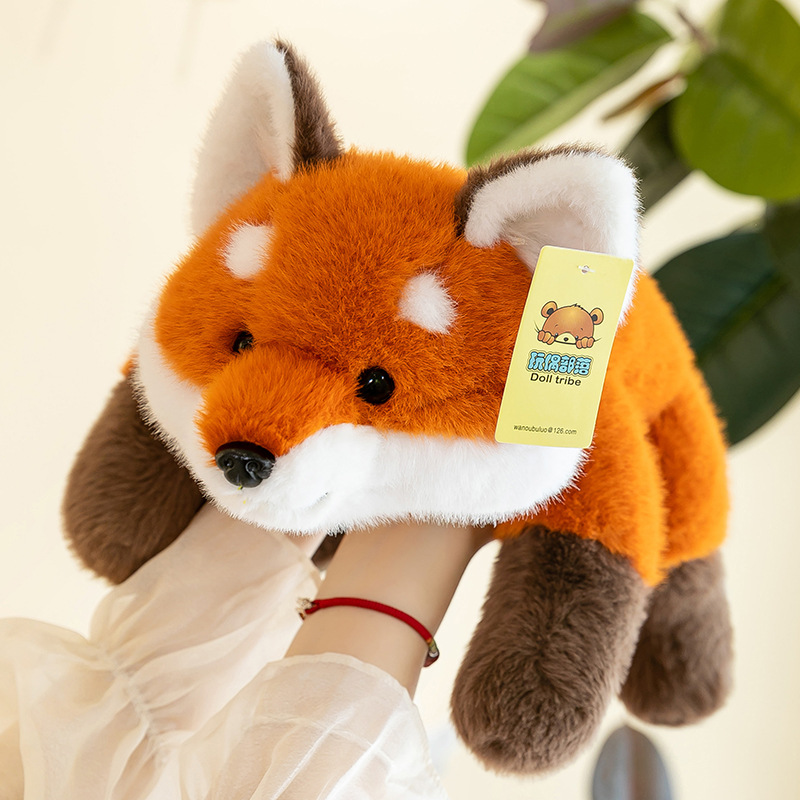 Papa series of cute little raccoon fox plush toys, girls' sleeping pillows, birthday gifts wholesale details Picture