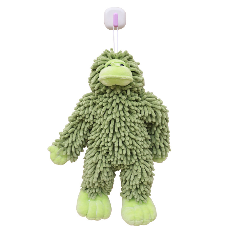 Wholesale of multi-functional animal creative plush dolls featuring the cartoon gorilla Chenier water-absorbing hand wiping figure Item Picture