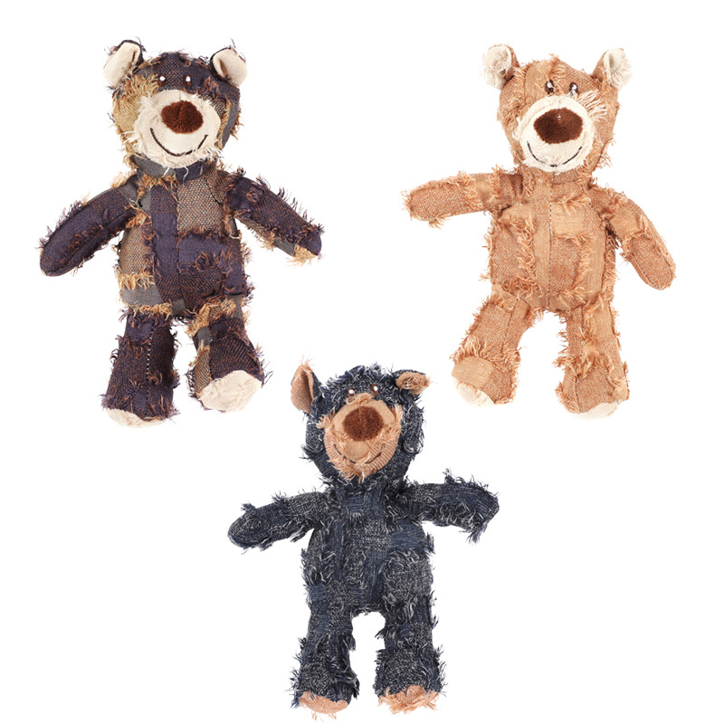 Pet Toys: Durable Dog Plush Toys, Non-Breakable Teething And Cleaning Dog Toys, Durable Beggar Bear Dog Toys Item Picture