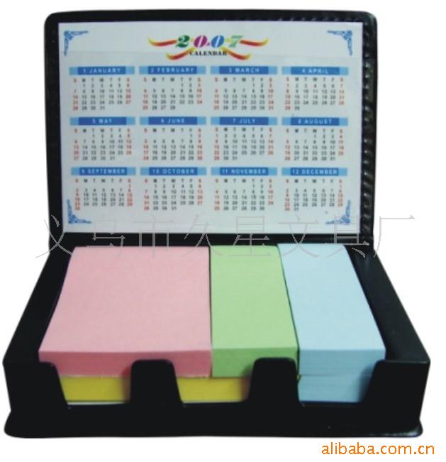 【 Factory Direct Sales 】 Calendar leather box, sticky note box, sticky note box, n times sticker, can print LOGO