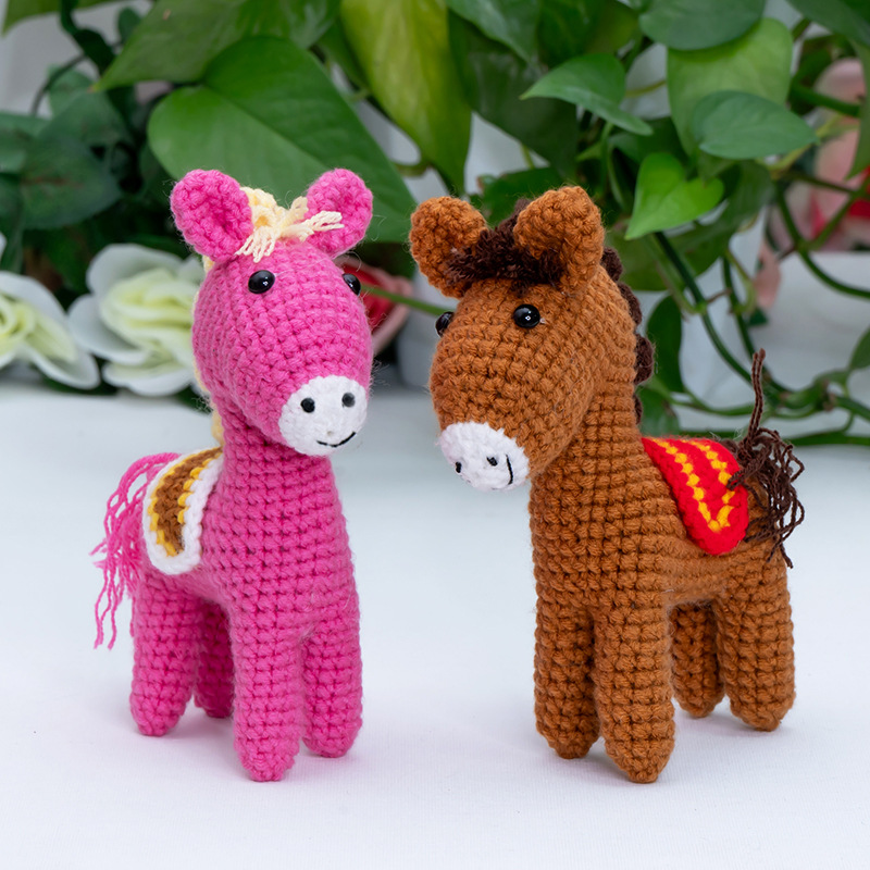 马年大吉 创意手工钩织"马到成功”小马钥匙扣挂件手机链包包挂件