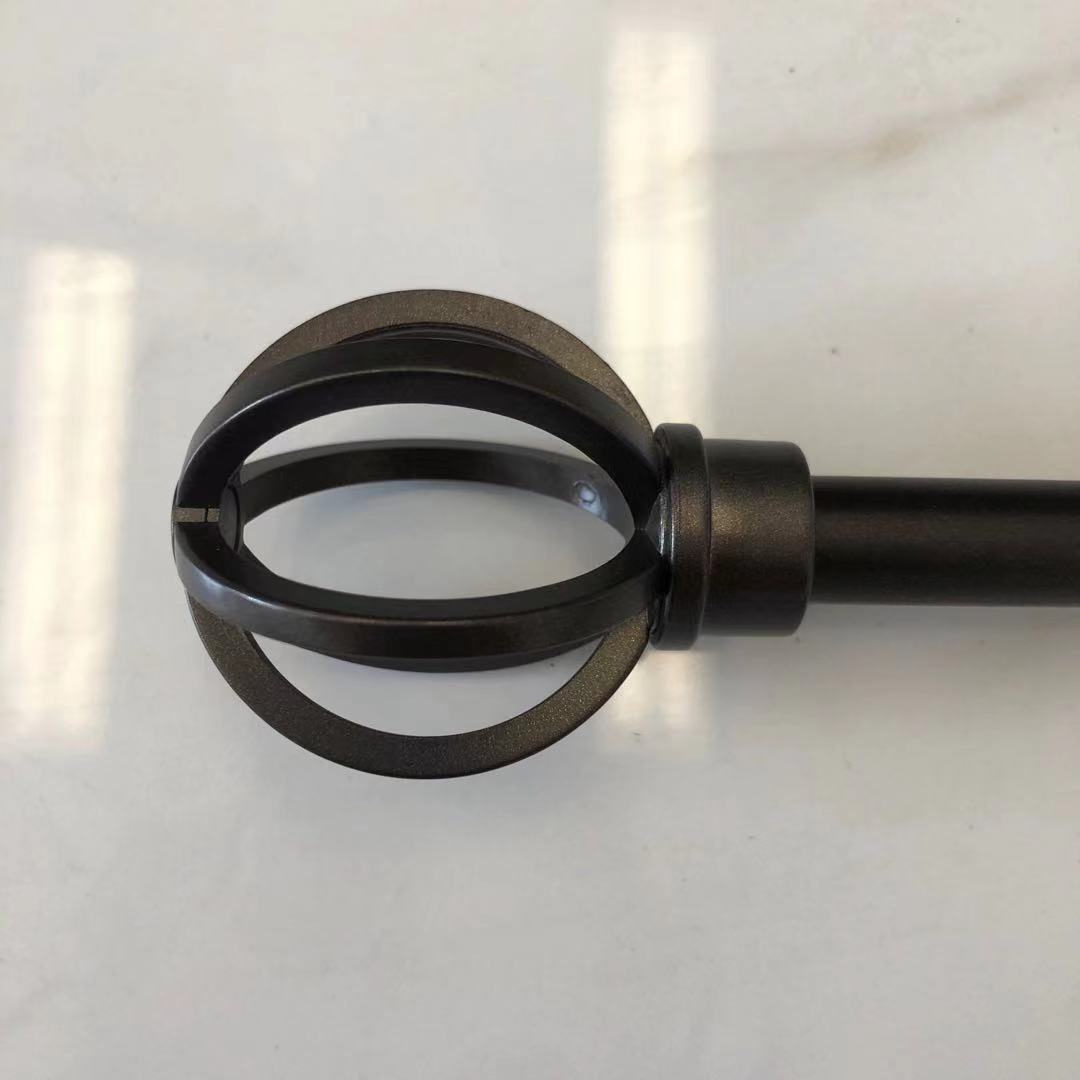 厂家直售 现货批发铁喷漆现代美观镂空球窗帘杆门帘杆装饰