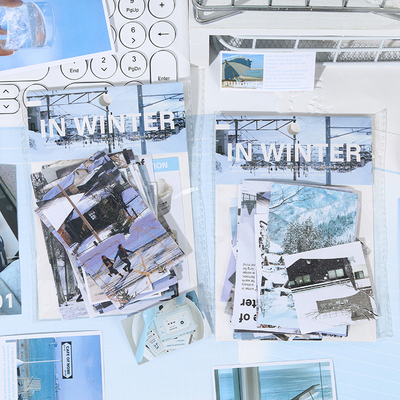 鑫奇新 50张四季予你贴纸包 春夏秋冬韩系浪漫装饰手账痛包素材包详情图3