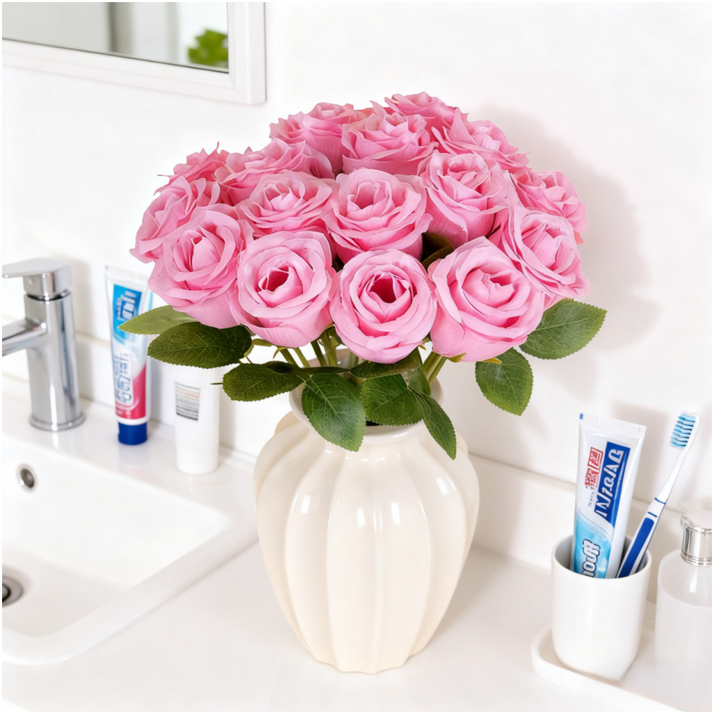 Cross-border best-selling artificial flower bricks, stones, roses, home and hotel flower arrangements, decorative items, wedding flowers, artificial flower props