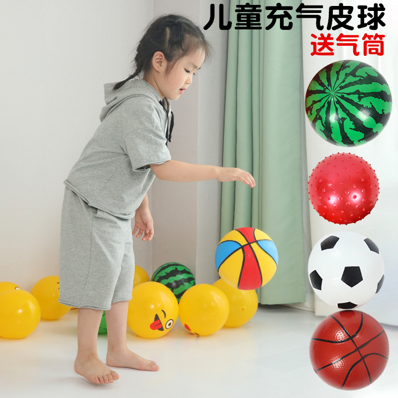 厂家充气球儿童玩具拍拍球小皮球西瓜球幼儿园弹力小篮球按摩球球产品图