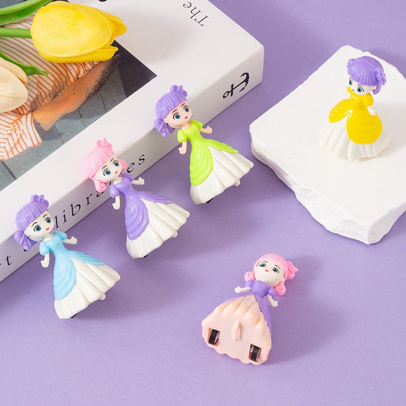 Little princess, Rebound car, girl's little toy, cartoon creative small gift, desktop ornament, cute children's toy prize details Picture