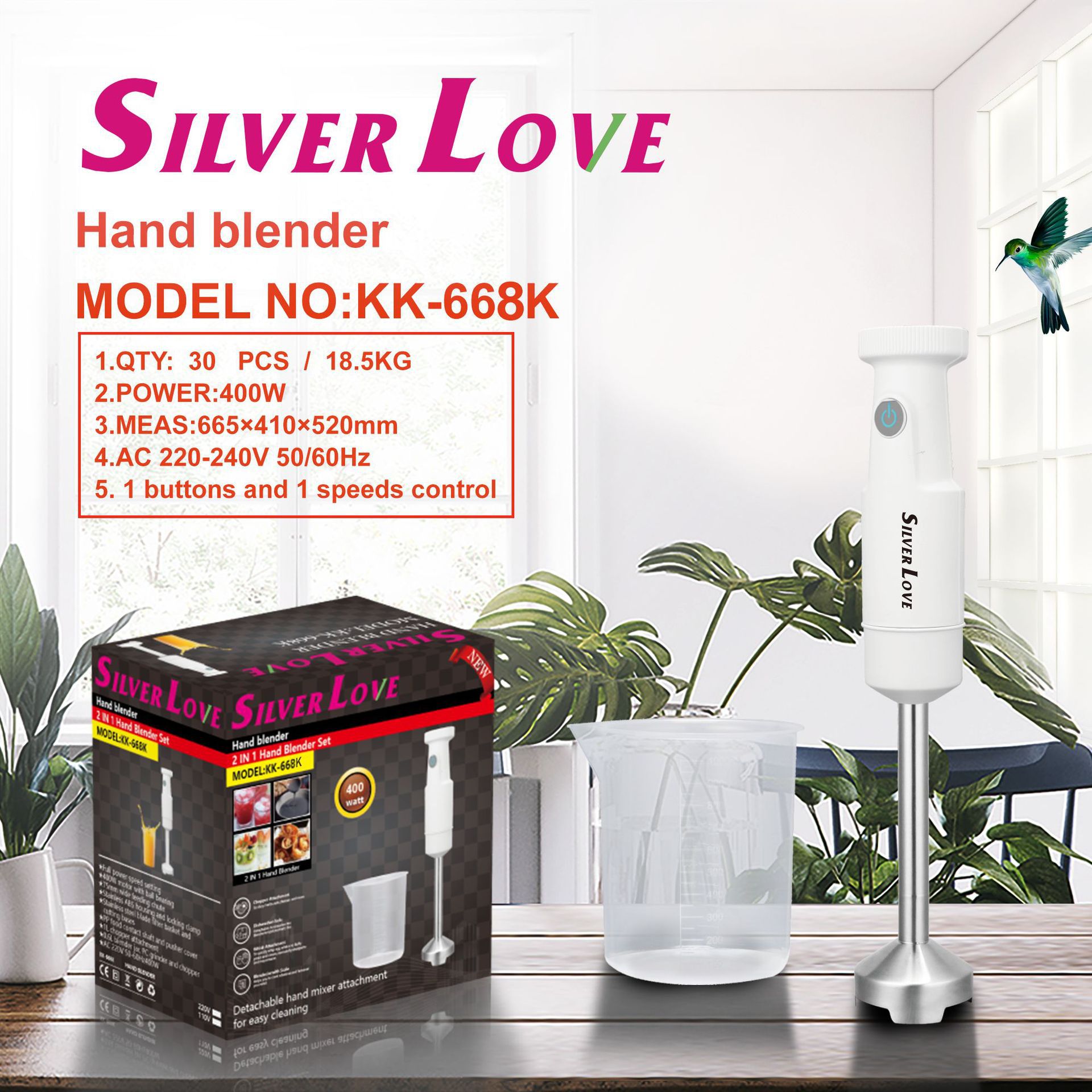 Cross-border foreign trade portable multi-functional food processor, baby food cooking stick, European standard household handheld electric 2-in-1 Z209