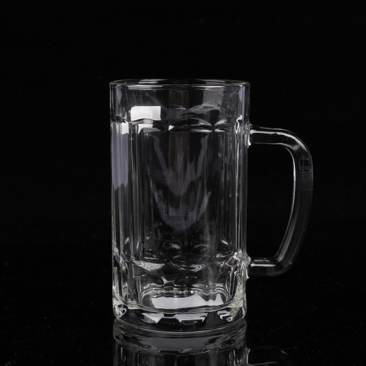 Wholesale of engraved glass beer mugs, heat-resistant large-capacity craft beer cups with handles, soda-lime glass draft beer cups in stock from the manufacturer Specification image