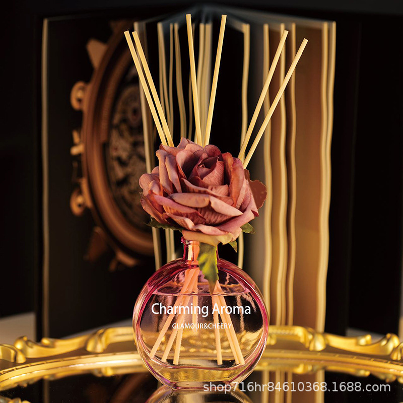 Flameless rattan aromatherapy with dried flowers, hotel perfume, home bedroom and living room perfume, display item, fresh air 100ml Item Picture