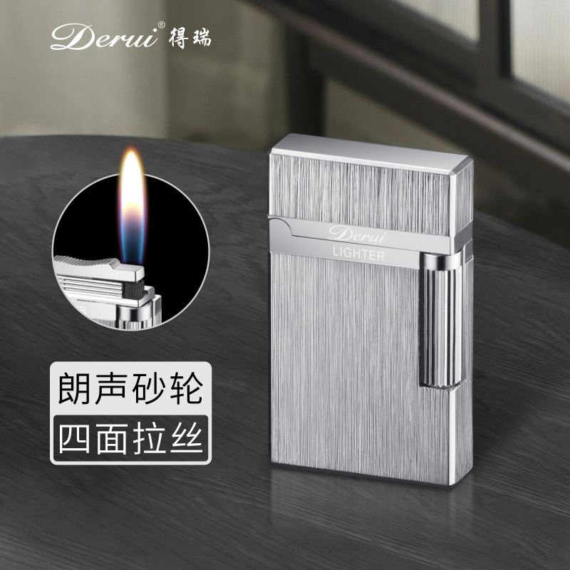 DR2030复古朗声打火机经典钢音充气砂轮明火高端礼品打火机