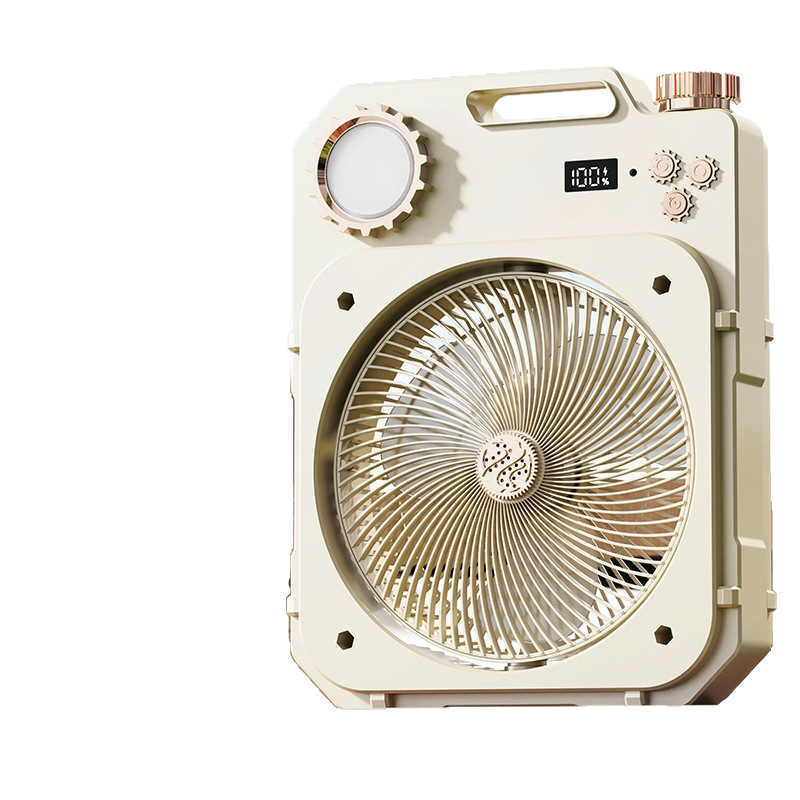 USB charging outdoor portable LED lighting, large-capacity digital display camping fan, Bluetooth music, silent fan Item Picture