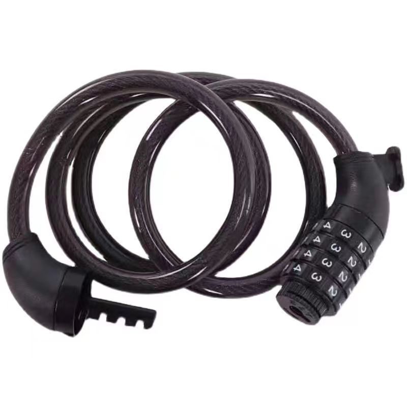 自行车锁单车防盗密码锁山地车便携式车锁电动车锁链条锁缆绳锁