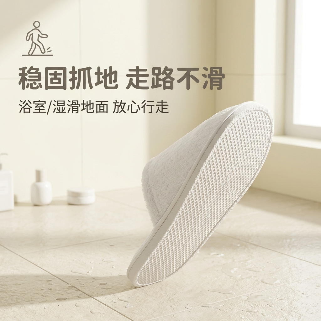 Hotel supplies can be printed with logos. Disposable slippers, specially designed for star hotels and homestays. Thickened and anti-slip for home use in autumn and winter. Wholesale for guests details Picture