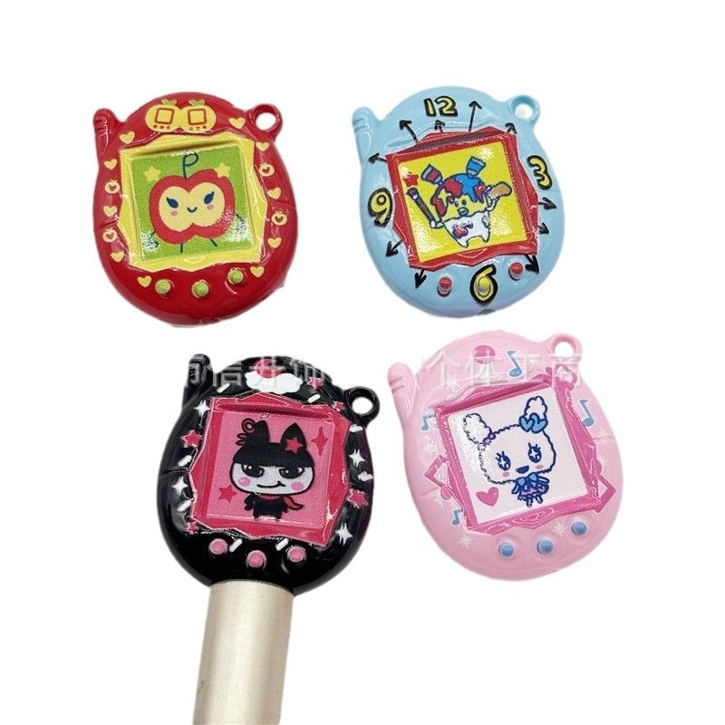 31*36mm vertical hole hanging hole cartoon printed game console beaded pen jewelry accessories Mobile phone chain bag chain diy materials Item Picture