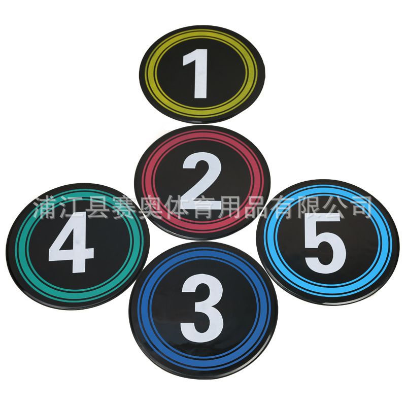Football and basketball agility training equipment, digital discs, sensory integration training landmark pads, flat digital sign discs, sign roadblocks Item Picture