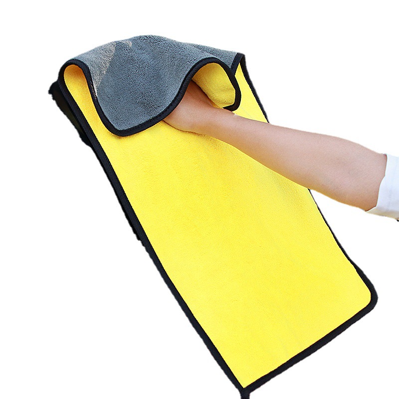 Car wash towel that doesn't shed fibers, large thickened car cleaning cloth, water-absorbing car interior special cloth, glass cleaning cloth Item Picture