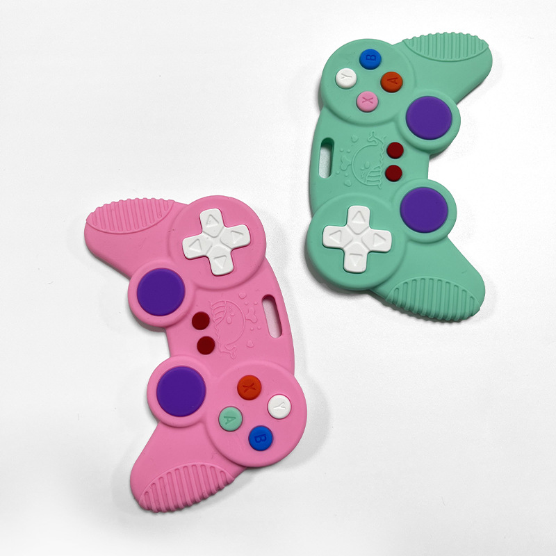 Silicone game controller teething gel, baby anti-sucking, soothing teething gel, food-grade silicone for babies Item Picture