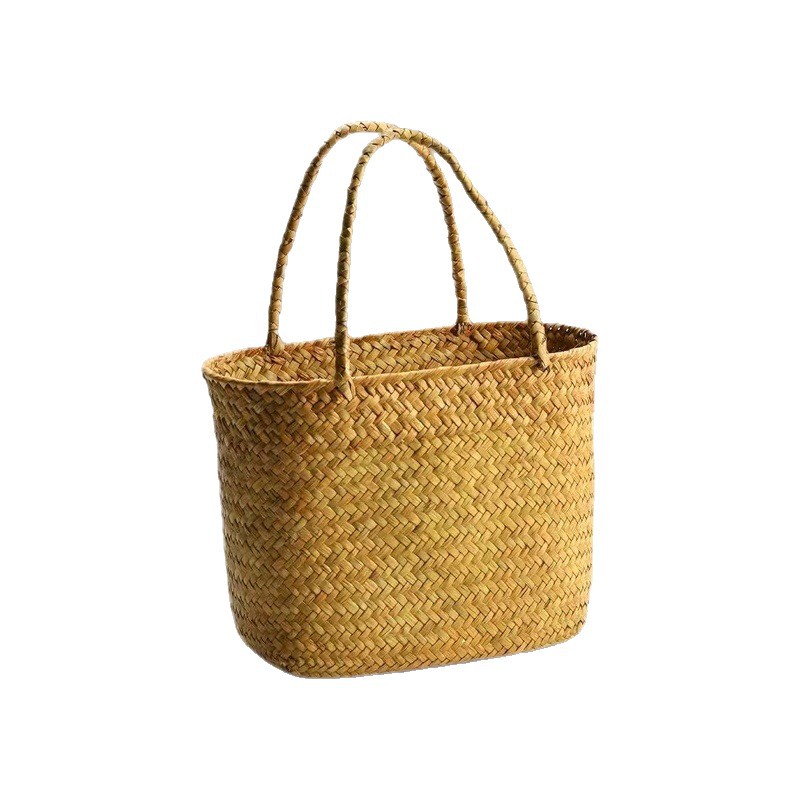 收纳篮/脏衣篓/防藤编收纳篮/收纳/编织收纳篮白底实物图