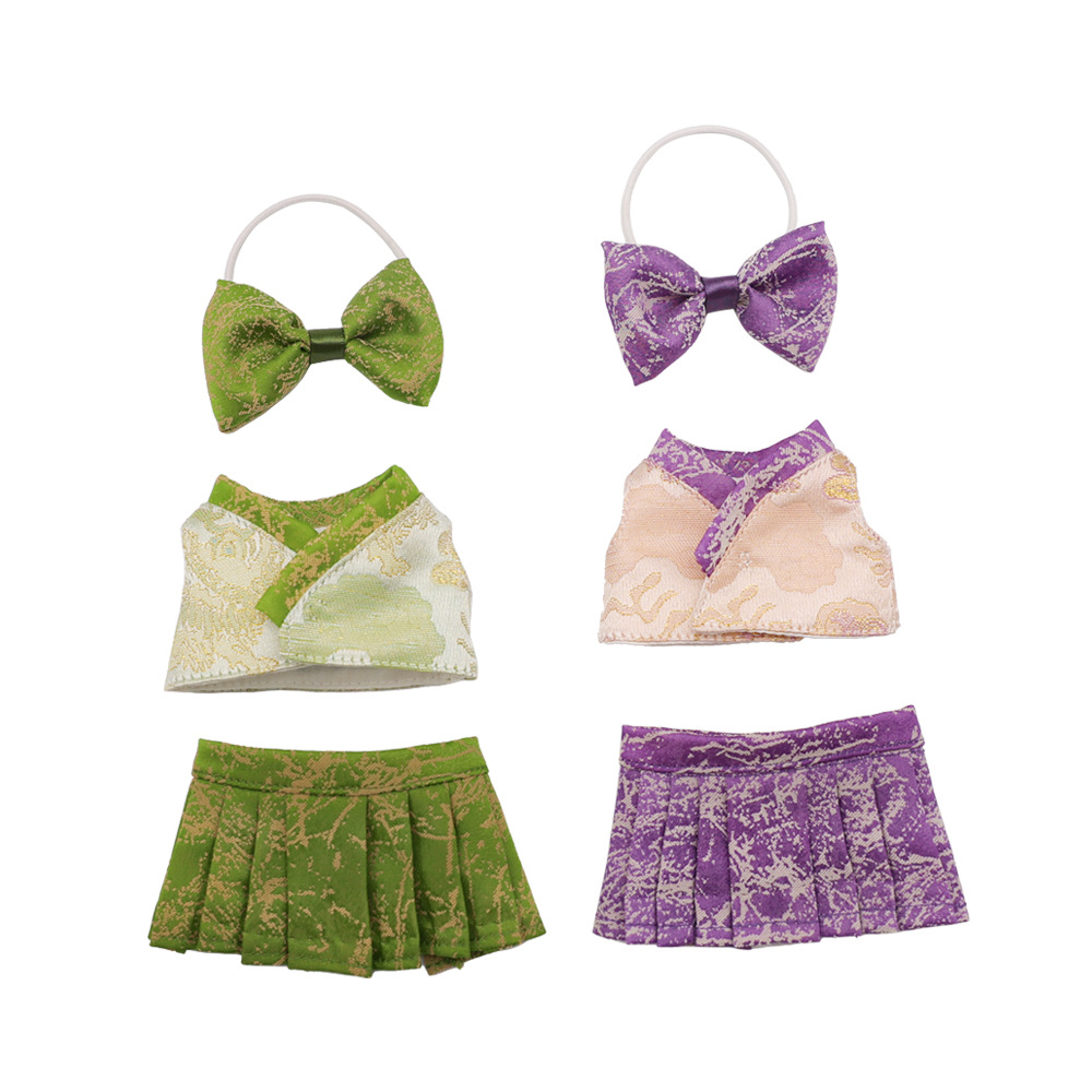 Wholesale of new baby clothes, plush toys, Hanfu, ancient-style skirts, cute Labmont, Qiqi KT cat doll clothes Item Picture