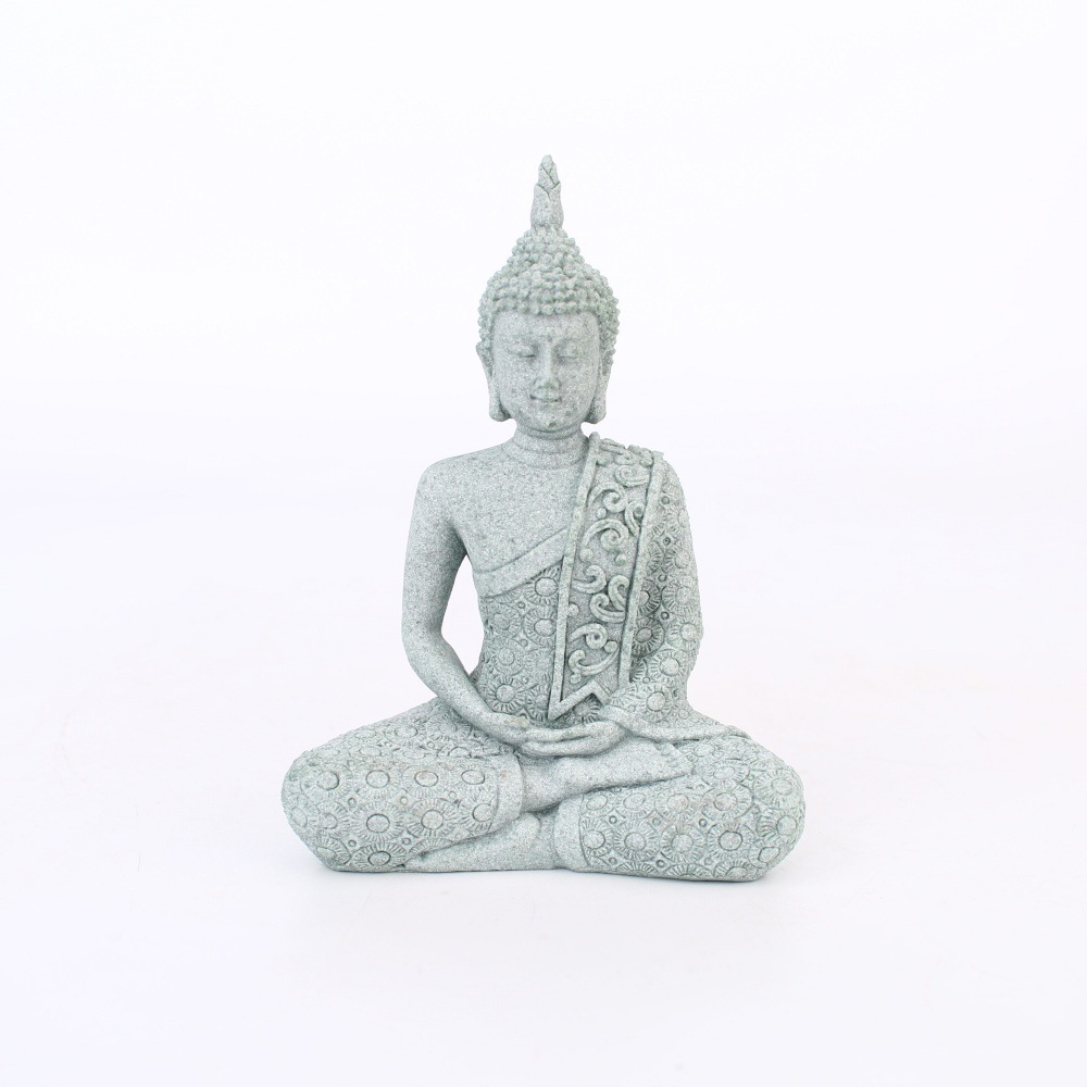 Cross-border resin handicrafts, Southeast Asian-style blue sandstone Buddha statues, Thai and Indian Buddha tabletop home decoration ornaments Specification image