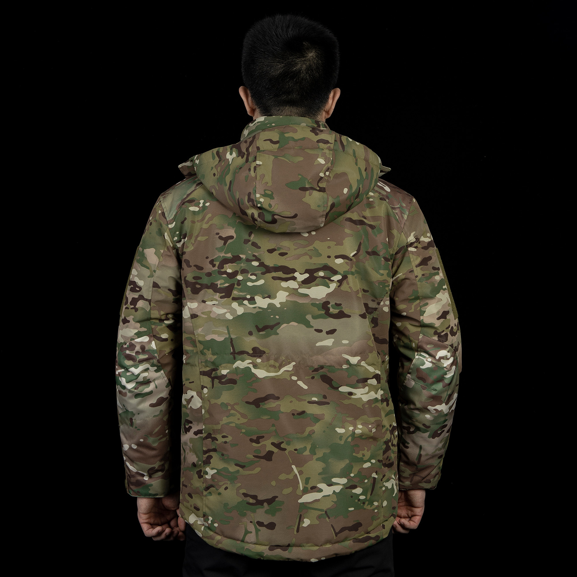 户外功能棉服实物图