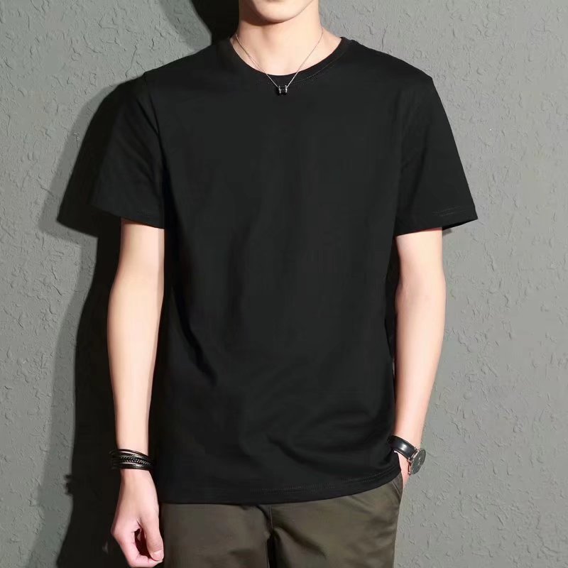 Round-neck fitted short-sleeved T-shirt for men, ultra-thin breathable and versatile summer T-shirt for men, loose, quick-drying and elastic thumbnail