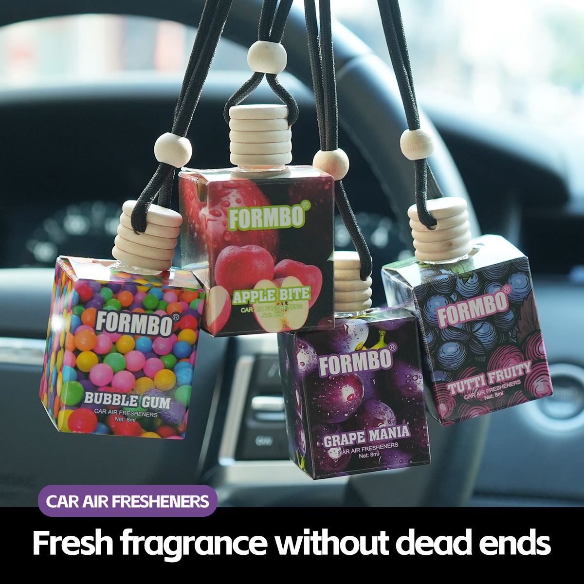 Cross-border exclusive FORMBO lanyard car aroma diffuser, car interior fragrance, deodorizing, long-lasting fragrance, car-specific perfume