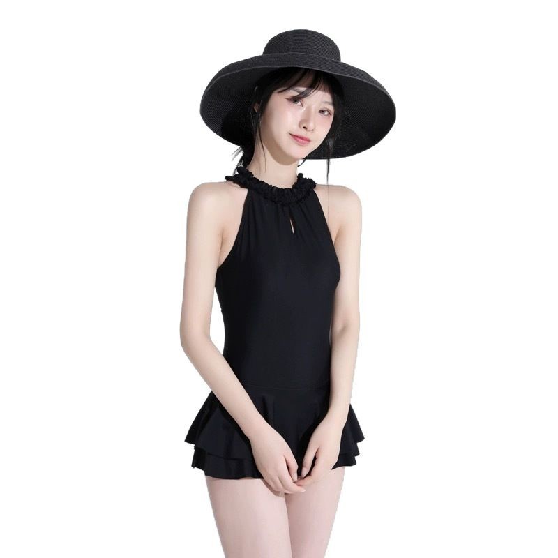泳衣/泳衣长袖/泳衣女露背性感/运动服面料/泳装白底实物图