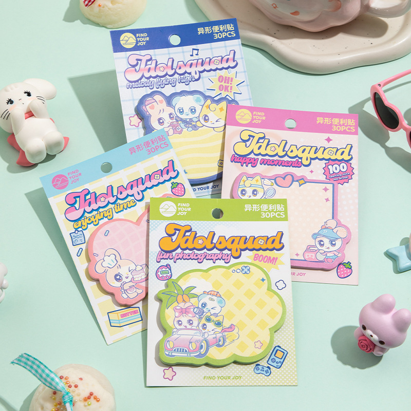 Fangdao Idol Team Series Cute girl-style portable stickers for students to stick on irregular-shaped sticky notes wholesale