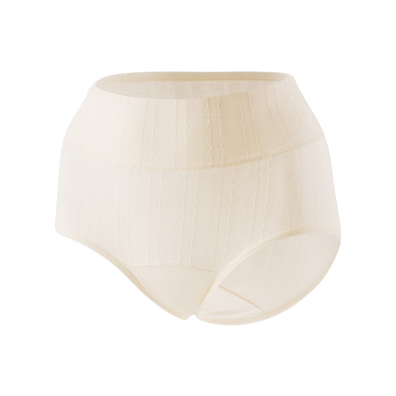 High-waisted cotton oversized underwear for women weighing 200 pounds, with a 10A antibacterial mulberry silk crotch and skin-friendly cloud-like cotton texture Item Picture