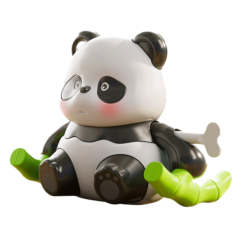 Wholesale baby wind-up panda rolling toys from street stalls, early teaching, climbing, intelligence, chain-up fun simulation little animals Item Picture
