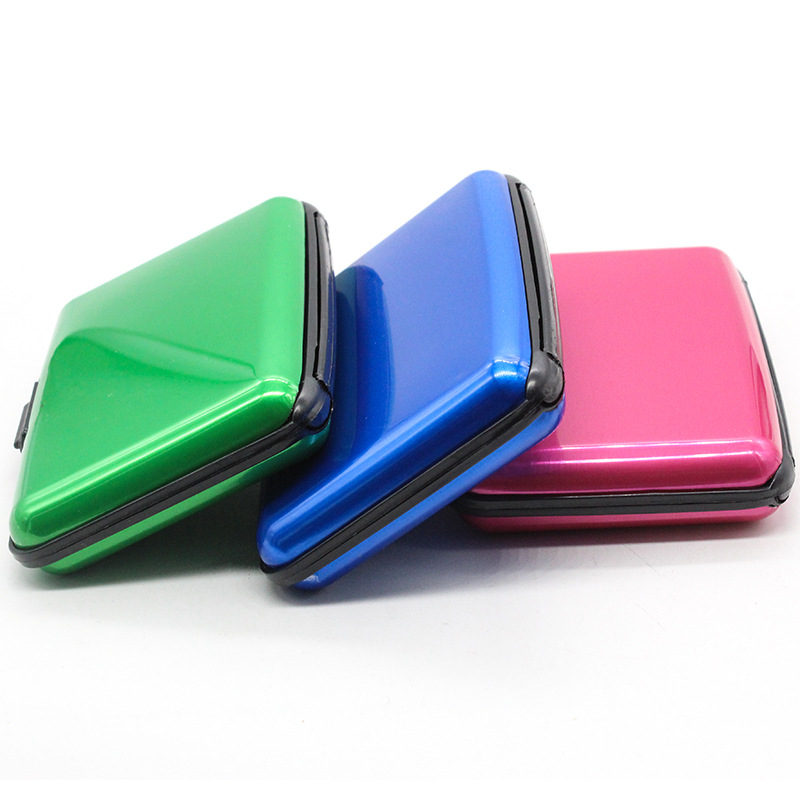 PLUS- Waterproof and anti-magnetic aluminum alloy credit card case, business card holder, aluminum bus bank collection card holder