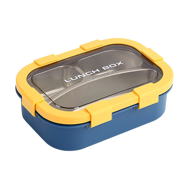 Microwave lunch box with compartments, office worker lunch box, heat-resistant and lightweight, student lunch box with separate compartments, stainless steel insulated lunch box Item Picture