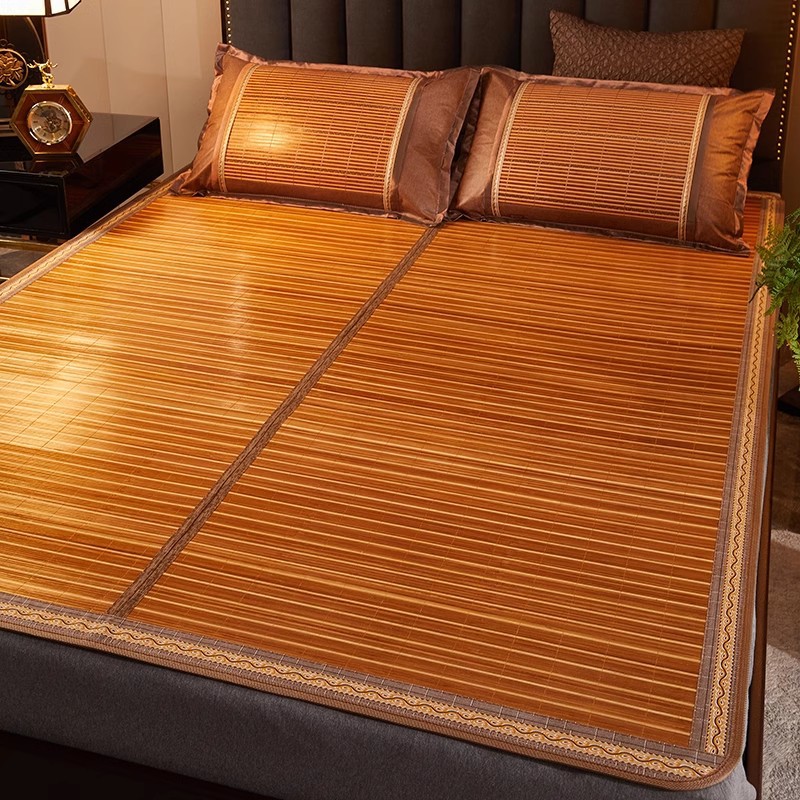 厂家批发竹席藤席床上用品夏季家用冰丝凉席三件套单双人宿舍席子