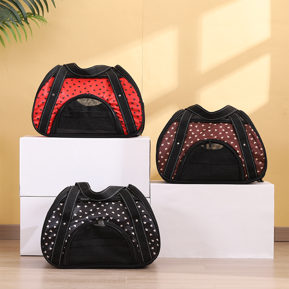 Rongka Pet Cross-border Portable Cat Bag, hand-held folding pet backpack, single-shoulder bag, breathable for going out, cat and dog pet bag