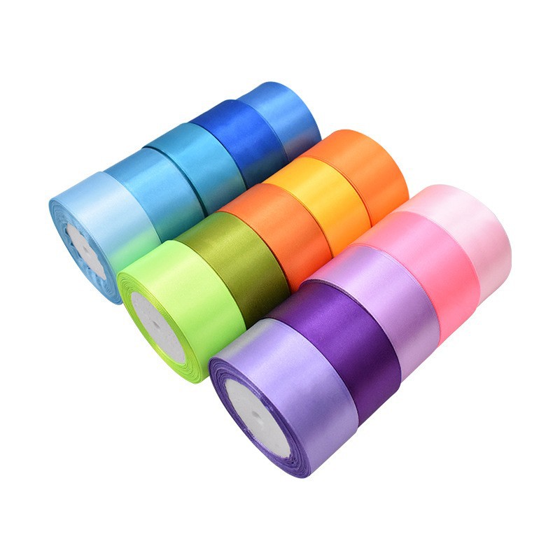 Cross-border exclusive wholesale 4cm satin ribbons, DIY rose ribbons, cake flower packaging ribbons, gift webbing Item Picture