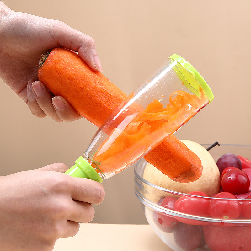 Storage type peeler, peeler with cylinder, storage type peeler, apple peeler, household storage type peeler